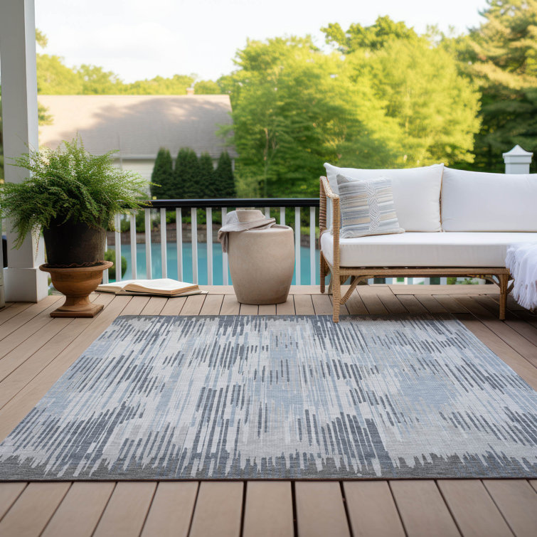 Malek Indoor/Outdoor Area Rug with Non-Slip Backing