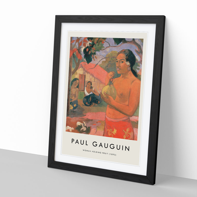 Where Are You Going Vol.1 by Paul Gauguin - Picture Frame Art Prints, 65cm H x 48cm W x 2cm D, Black Framed