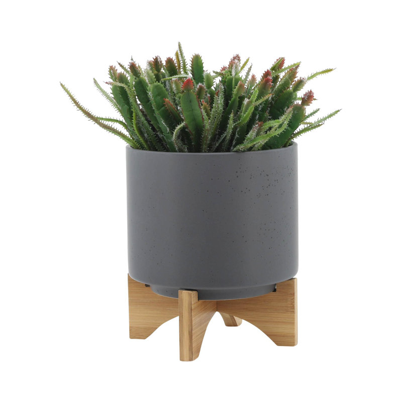 Includes plant rack flower pots, Gray, 12" H x 10" W x 10" D