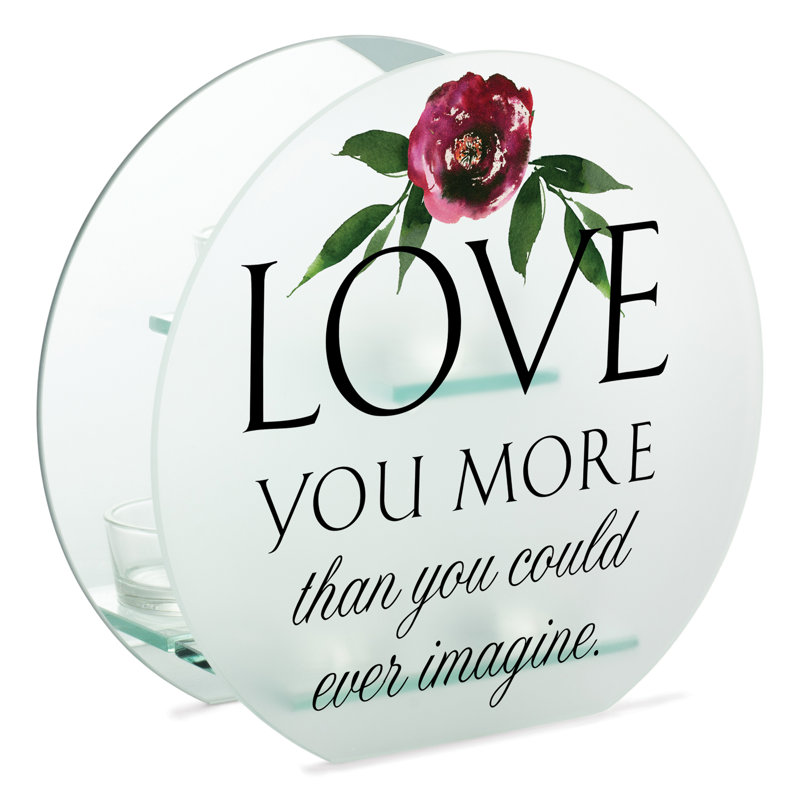 7'' H Glass Tabletop Tealight Holder with Candle Included