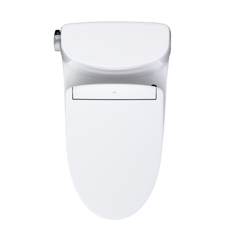 TOTO® WASHLET+® Carlyle® II One-Piece Elongated 1.28 GPF Toilet and WASHLET+® S5 Bidet Seat, Cotton White - MW6143446CEFG#01