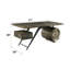 Bureau, bureau avec finition USB en aluminium et chêne Brancaster avec port USB