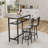 Compact Square Bar Table Set - Space-Saving Dining Pub Set-1813432580-1840137262