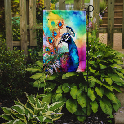 Drapeau de jardin paon hippie