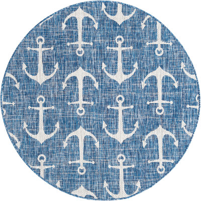 Tapis d'extérieur Ayton couleur mer