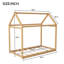 Lit simple en bois