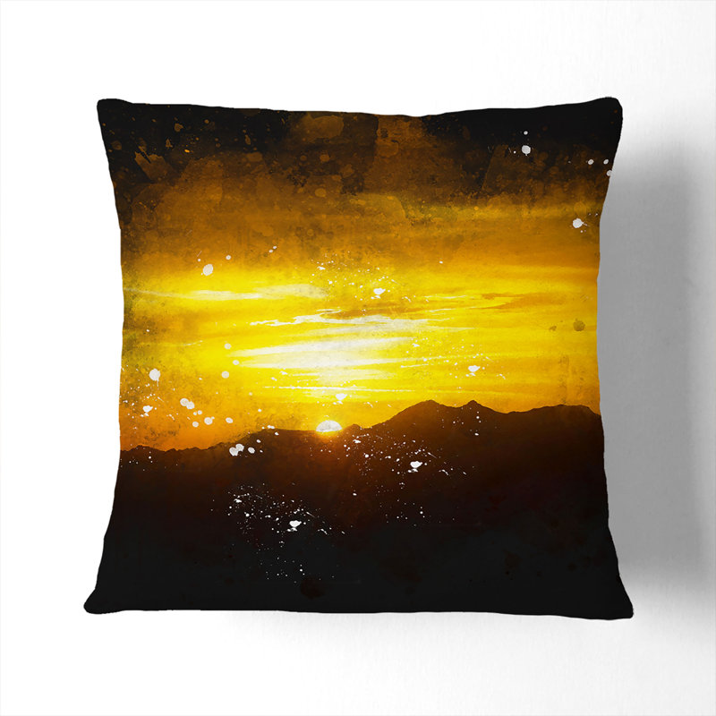 Abstract Square Cushion, 40cm H x 40cm W x 15cm D, Stone