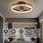 DunsenCrystal Low Profile Ceiling Fan With Light And Remote Control, Dimmable LED Ceiling Fan, 6 Speeds, Timing Reversible Blades, Brown, 20 In.