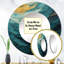 Teal Majestic Motion - miroir spirales abstraites, miroir mural rond bleu unique, impression d'art en métal-99621520
