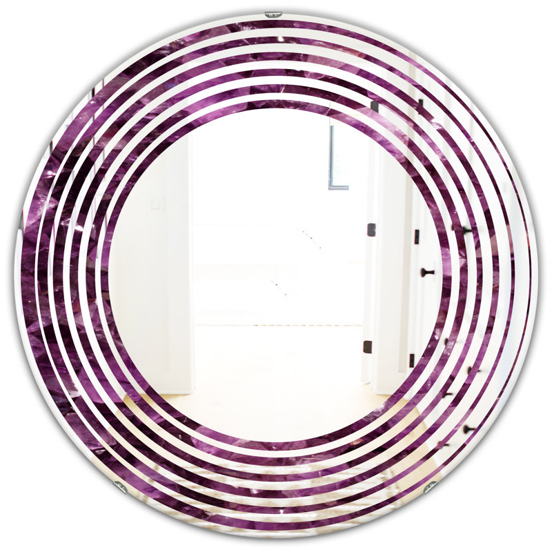 Miroir mural sans cadre vague american, 31,5 po x 31,5 po
