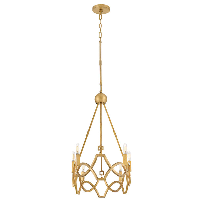 Leona eight-light oval chandelier