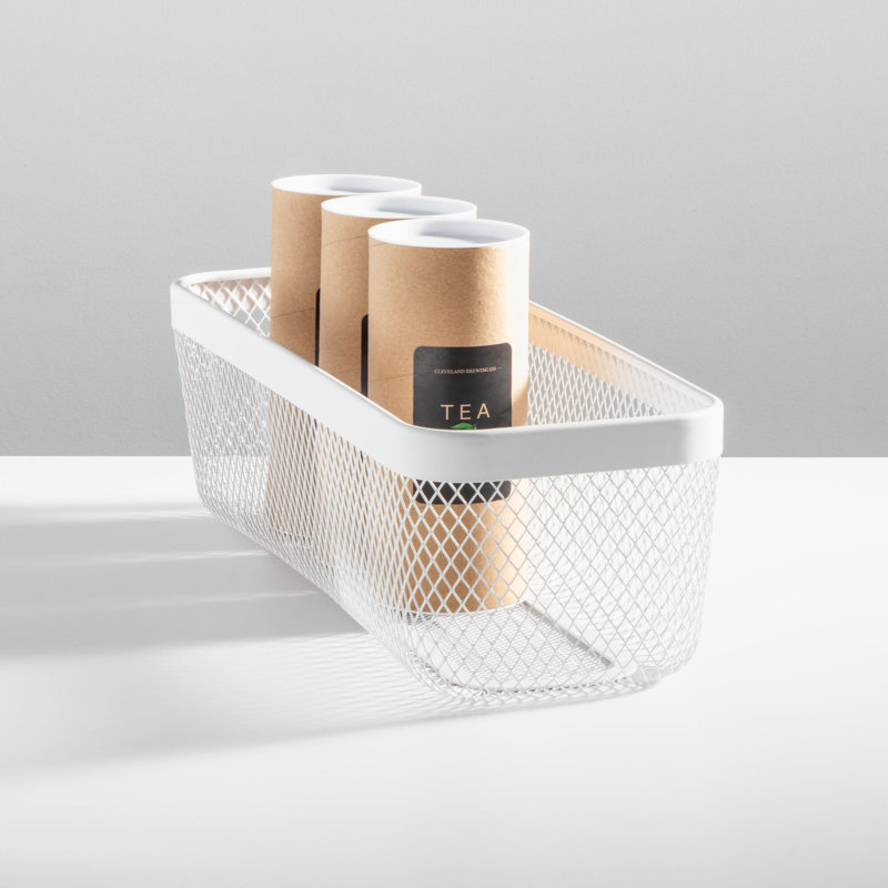 Meshi Basket 16 x 6 x 5, Matte White