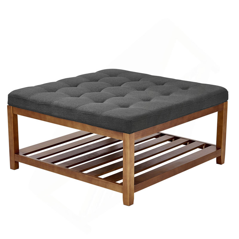 Grande table basse carrée avec repose-pieds 400 LBS