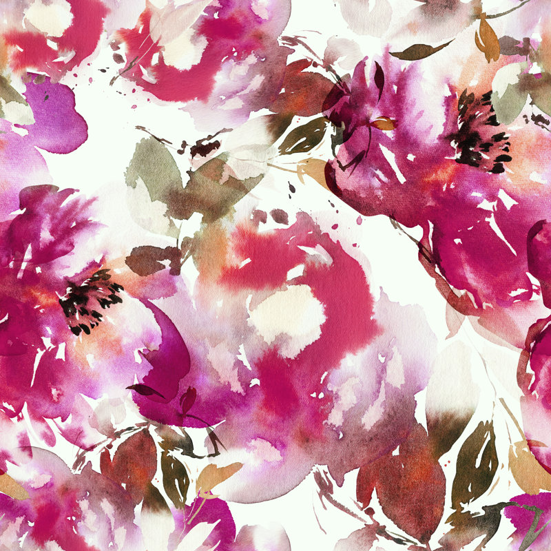 Adeyemi, peinture florale sur toile, H 30 po x l 30 po