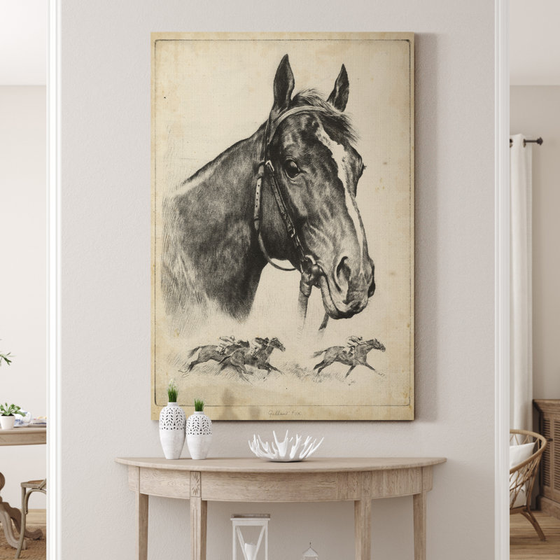 Reproduction d’art sur toile tendue « Gallant Fox », H 36 po x l 24 po x P 1 po