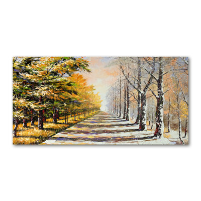 Autumn Versus Winter - Wrapped Canvas Print