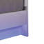 Pero King Size Bed W Silver Trimmed Headboard, LED Footboard, White-118124035