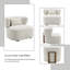 Darius Beige Boucle Accent Chair With Toss Pillow