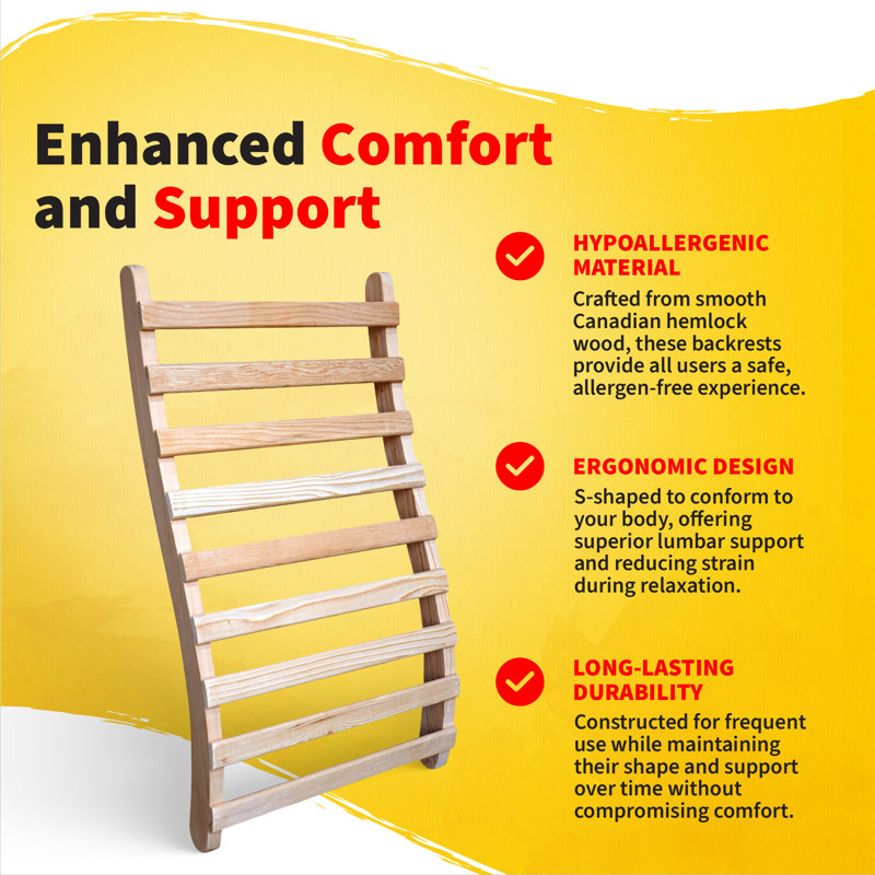 Heatwave Wood Backrest/Headrest
