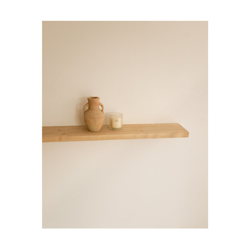 Melva Shelves 80, Medium Oak, 1" H x 55" W x 8" D