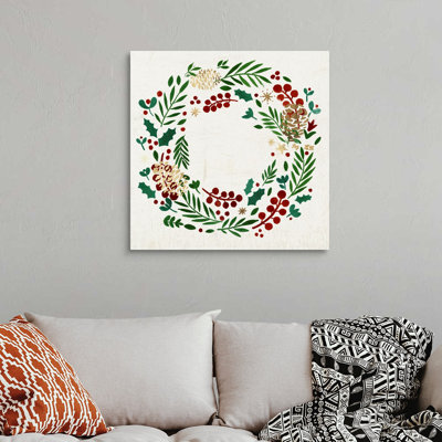 Couronne avec pommes de pin-reproduction d’art sur toile