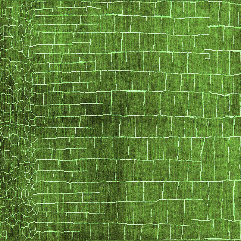 Washable Geometric Indoor Rug, Square 3'