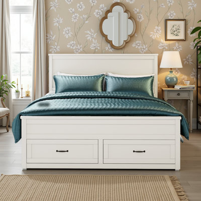 Afore Queen Platform Bed with 6 Storage Drawers and Tall Headboard