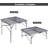 32'' x 32'' Adjustable Height Grill Table, Folding Iron Mesh Camping Stand-1649811385