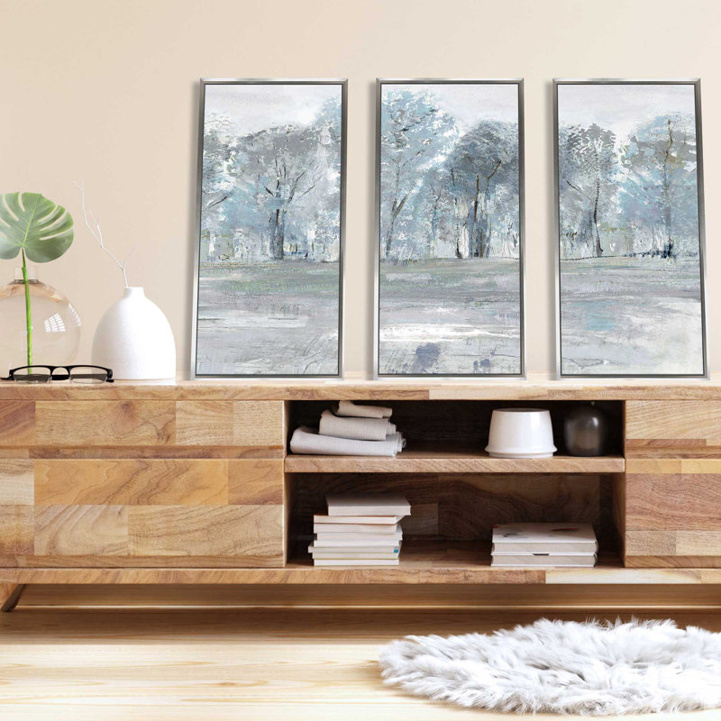 «High Meadow I» par Susan Jill, reproduction sur toile flottante 3 pièces, H 33,5 po x l 52,5 po x P 2 po