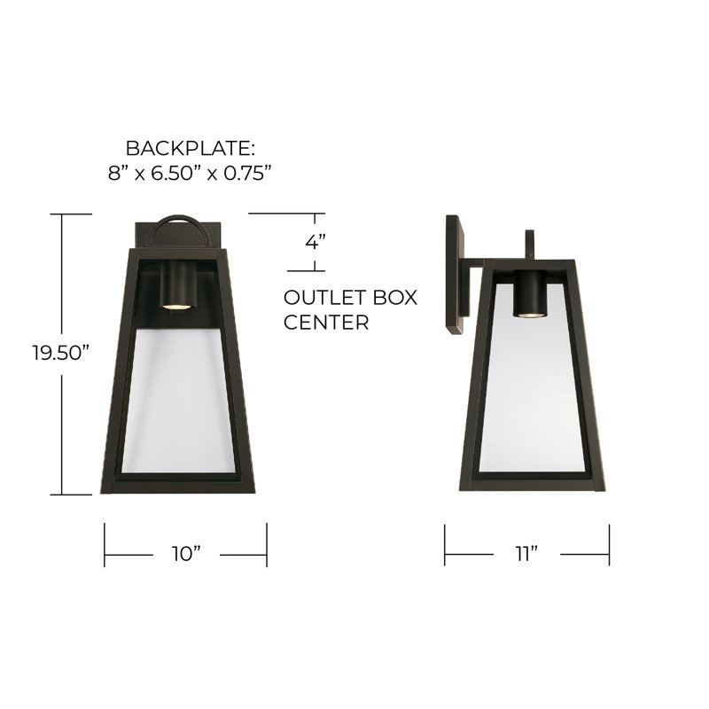 Wall Light, Oiled Bronze, 19.5" H x 10" W x 11"D