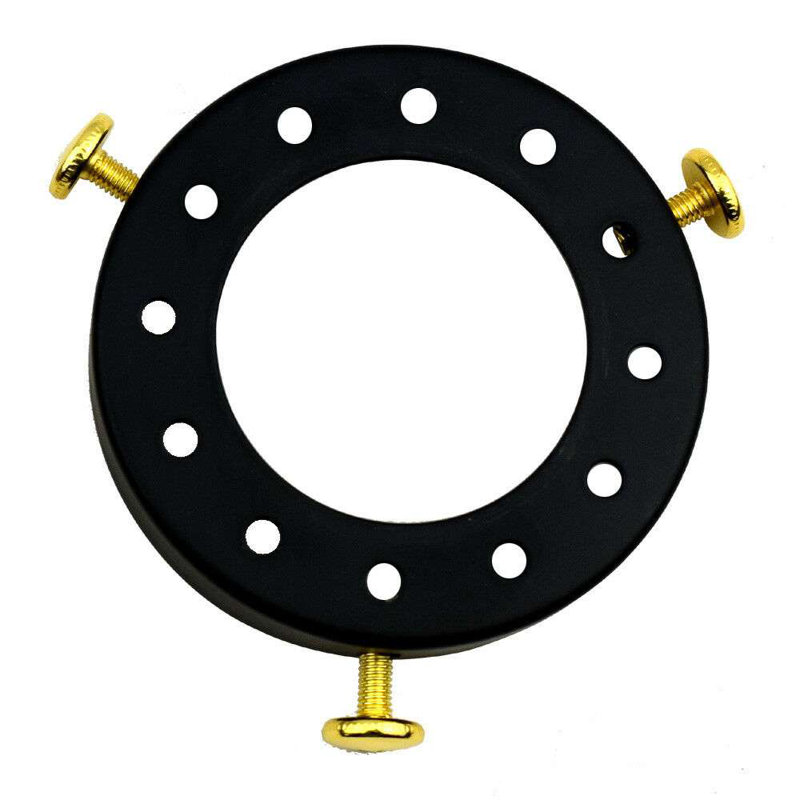 Speranza Socket Lampshade Holder Top Collar Ring Adapter Lamp Base Solid Metal Separate Lighting Kit, Black
