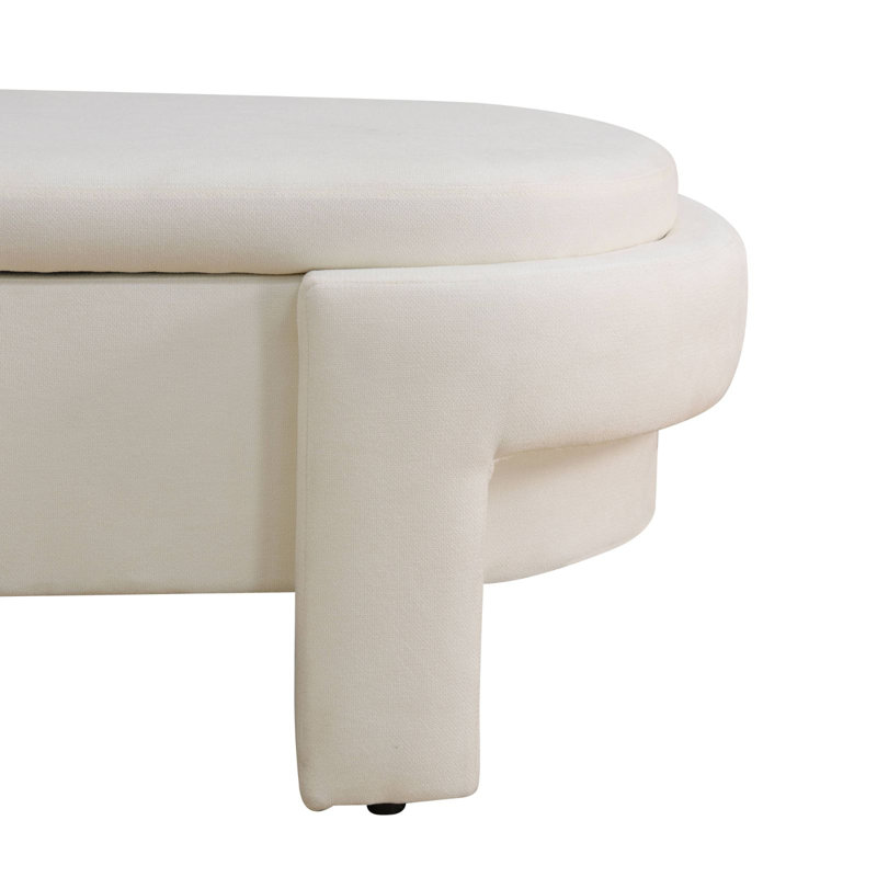 Off-White Calico living room Ottoman