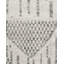 Organic Hand Knotted Striped Area Rug in Gray