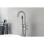Robinet de baignoire avec douche à main et fonction de purification de l'eau avec robinet de gestion du débit en nickel brossé
