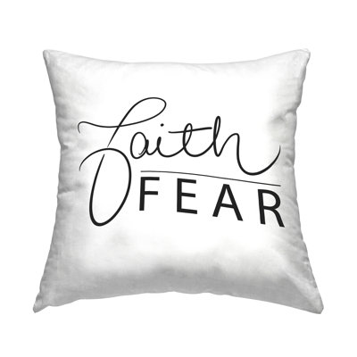 Coussin décoratif Faith Over Fear Motto