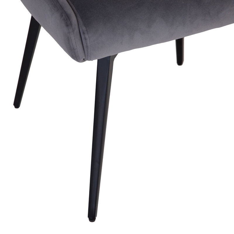 Easton Swivel Dining Chair - Graphite Velvet