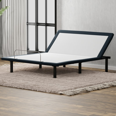 Adjustable Base Full Size Bed In Grey Metal, Head Up Feature With Wired Remote Operation, Reduce Joint Discomfort, 70.92 In. D, 54.46 W, 15.05 H, 81.47 Lbs Metal Base, Controlled By Remote, Stress,
