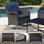 Chaise berçante d'extérieur en osier avec coussins-68592943
