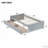 Solid Rubber Wood Bed with 2 Drawers-118019850