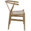 Chaise d’appoint en bois massif en noir anthracite Zola