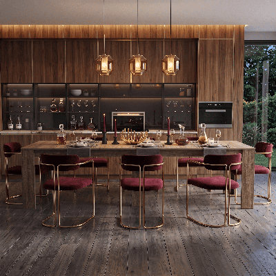 118.5 Inch Multifunctional Extendable Dining Table With Storage Rail