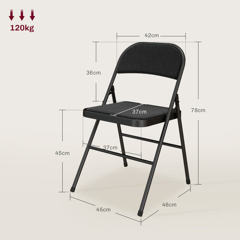Office Folding Chairs Set of 4
