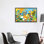«Happy Garden», reproduction d'art sur toile encadrée