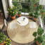 Ensemble bistro pliable en métal pour terrasse 3 pièces - 2 tables d'extérieur compactes et 2 chaises pliantes - peu encombrantes, sans assemblage - pour le jardin, la cour et le balcon - blanc-1322063715