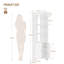 6-Tier Bookcase with Door and Cabinet, White Bookshelf, Bookcases Free Standing with Storage Shelf Unit for Living Room, Home Office, Bedroom, Study, 24 x 48 x 169 cm, White 
