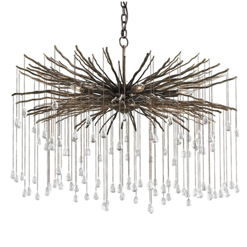 Fen 6 - Light Wrought Iron Dimmable Geometric Chandelier