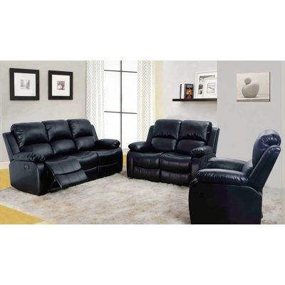 Fauteuil inclinable en cuir noir