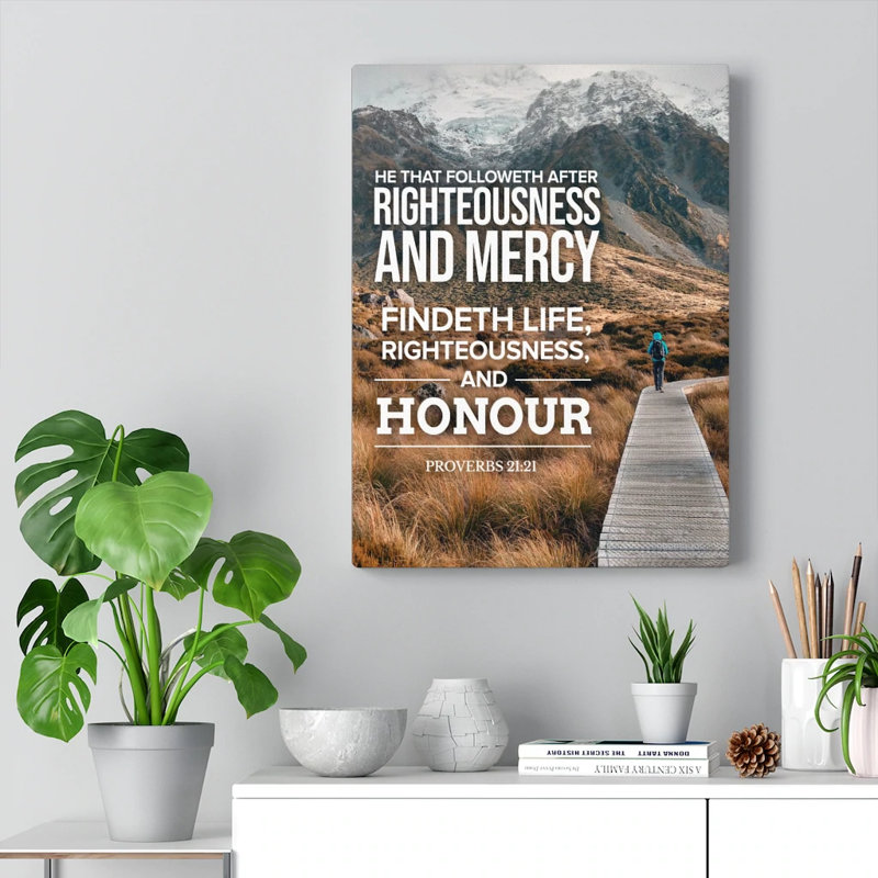 Righteousness And Honour - Wrapped Canvas Print, 41cm H x 30cm W