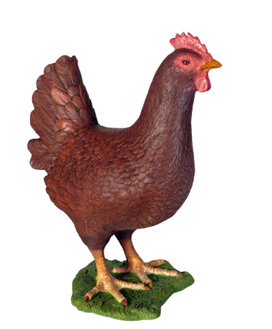 Brishen Red Chicken Life Size Statue