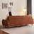 Corduroy Brown Straight Sofa